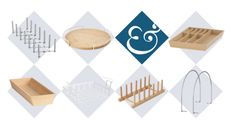 A collage of IKEA kitchen organization pieces