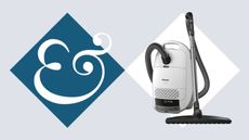 Miele Guard M1 Parquet XL Brilliant on tile background next to Homes & Gardens '&' symbol.